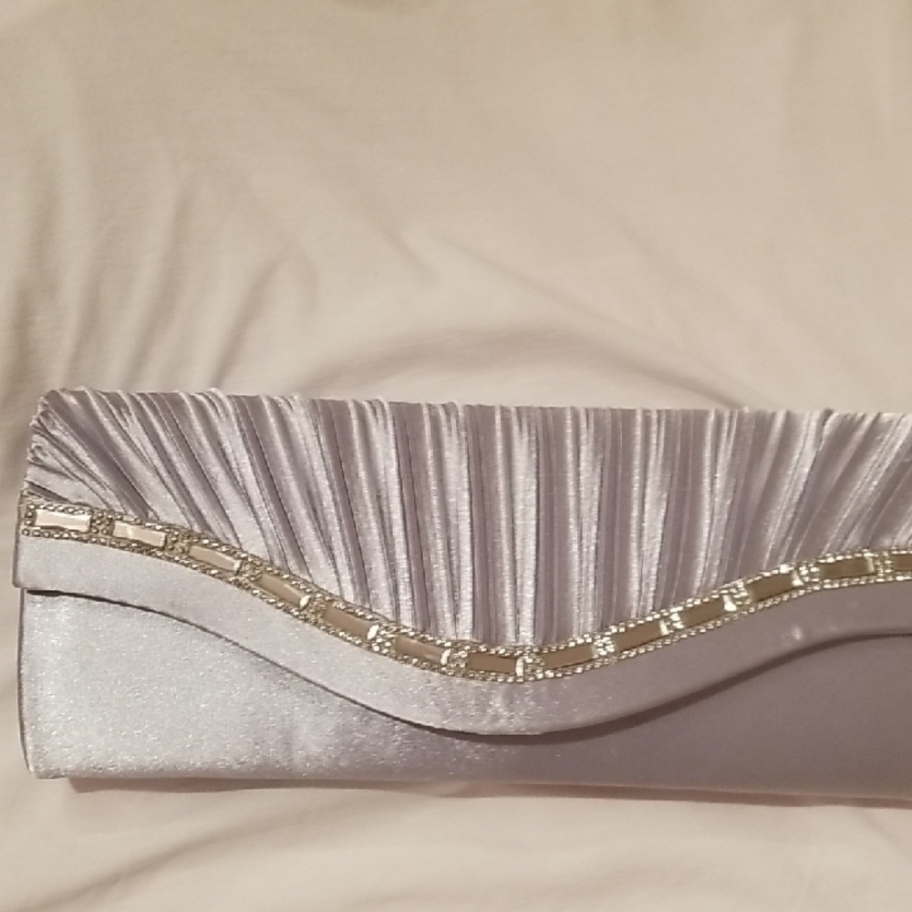Elegant Silver Clutch Bag